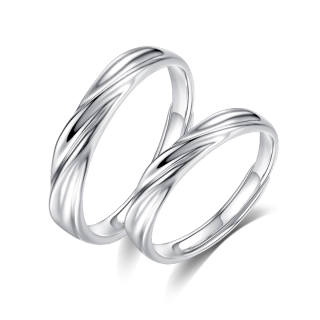SEVEN COOK 999 Fine Silver Couple Rings Unisex