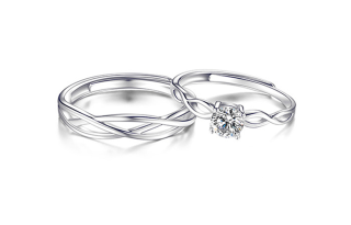 FANCI S925 Silver Plain Ring Pair Unisex