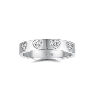 Apm Monaco VALENTINE 925 Sterling Silver Synthetic Cubic Zirconia Rings Women's