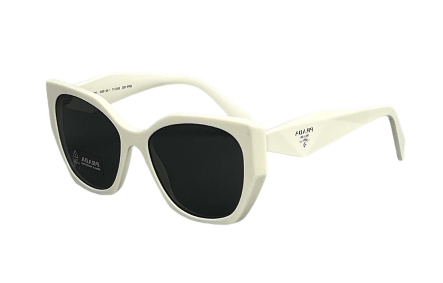 PRADA PRADA Irregular Shape Sunglasses Unisex White