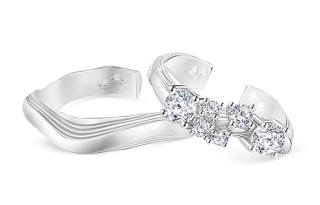 BABAMA 925 Sterling Silver White Gold Plated Rings Unisex