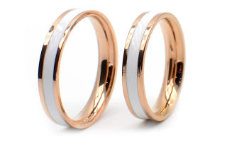 DAP Titanium Steel Rings Unisex White Gold
