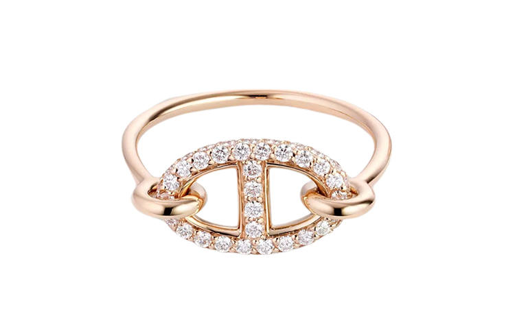 HERMES HERMES Farandole 18K Rose Gold Rings Unisex