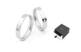 DAP Titanium Steel Rings Unisex Silver