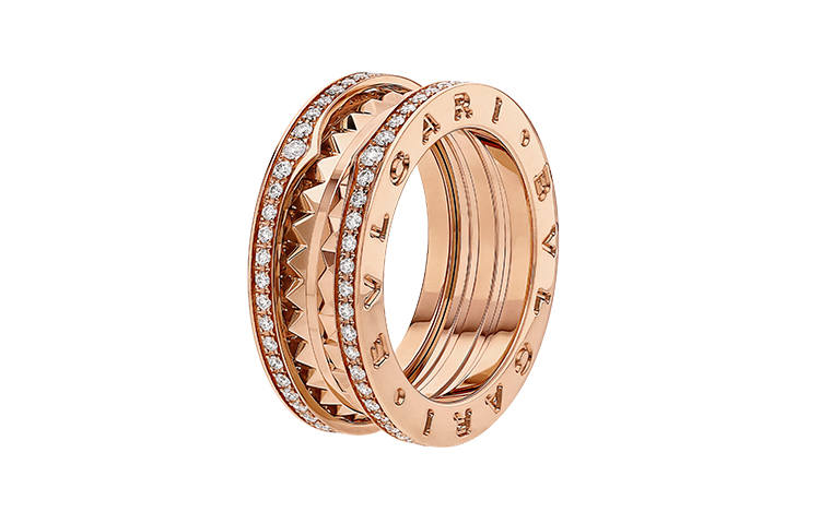 BVLGARI B.Zero1 Series Rings Women's Rose Gold