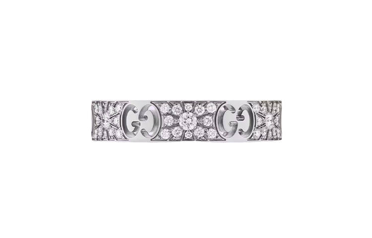 GUCCI Icon 18K White Gold Rings Women's
