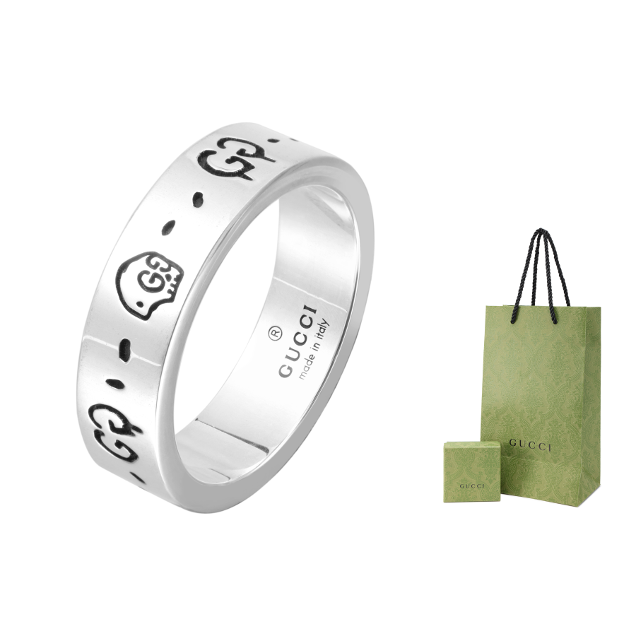 GUCCI GUCCI Ghost 925 Sterling Silver Rings Unisex
