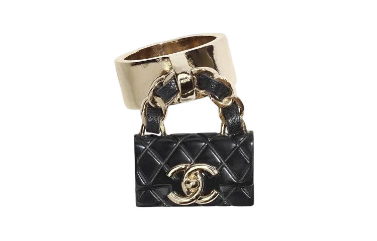 CHANEL CHANEL Rings Women's Gold/Black
