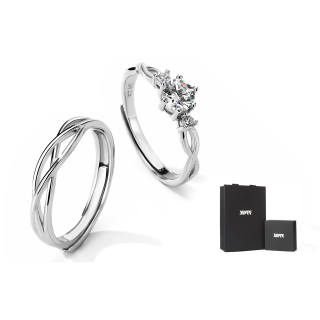 XXOFF 925 Sterling Silver Rings Unisex Silver White
