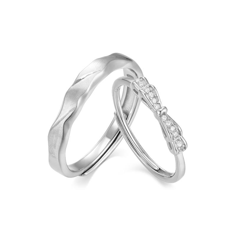 KADER 925 Sterling Silver Synthetic Cubic Zirconia Rings Unisex Silver