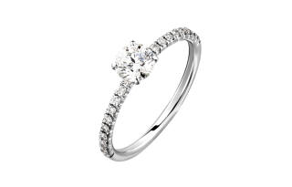 CARTIER Etincelle De Cartier Collection Platinum Diamond Rings Women's Silver