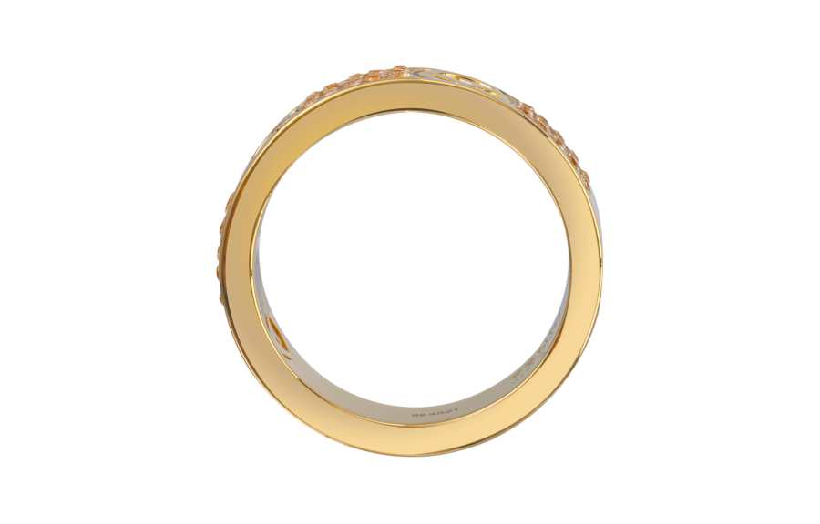 FENDI 21th Century Plated F Is FENDI Crystal Band Costume Ring