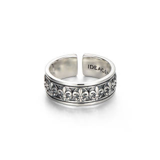 IDEAGEMER 925 Sterling Silver Rings Men's