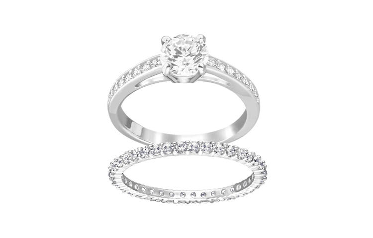 Swarovski Alloy Rings Women's Silver