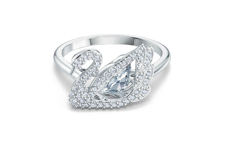 Swarovski Faux Crystal Rings Women's White