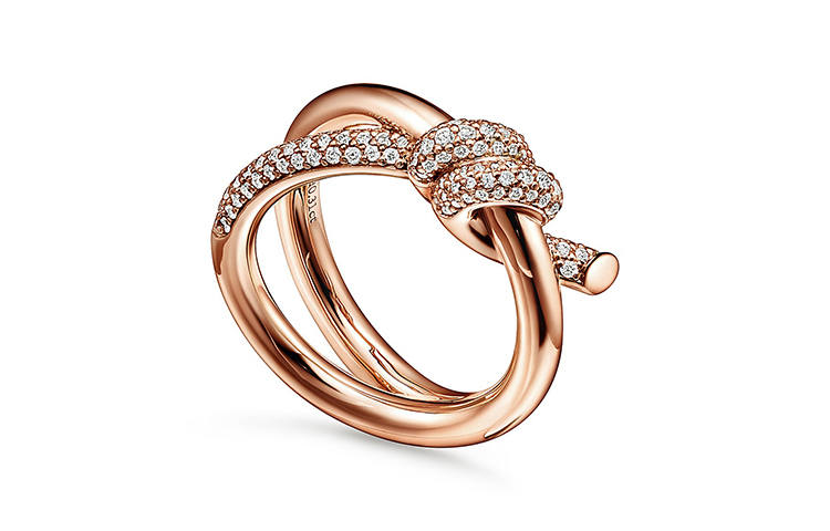 TIFFANY & CO. Tiffany & CO. 18K rose gold Knot diamond ring