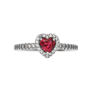 Pandora 925 Sterling Silver Rings Women's Red
