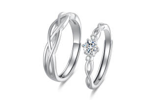VIGG Adjustable, 'Love' Collection, Sweetheart Charm, Minimalist Style Versatile, Ring Unisex