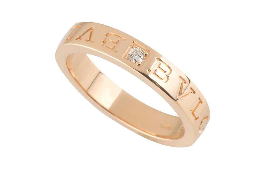 BVLGARI Bvlgari 10s 18K rose gold B-zero diamond ring