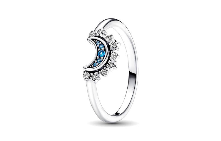 Pandora 925 Sterling Silver Rings Women's Blue/Silver