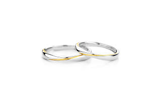 HOLLY RYAN 999 Fine Silver Adjustable Opening Couple Rings Unisex