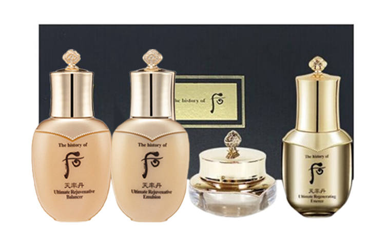 The History Of Whoo Azure Rate Dan Sample Sets Tightening Moisturizing And Hydrating 4 Piece Set