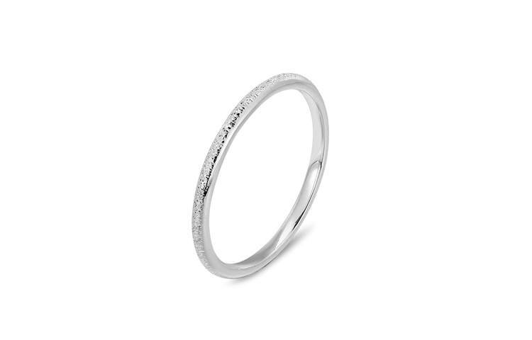 TRUE ME TRUE ME 999 Fine Silver Matte Plain Ring Women's