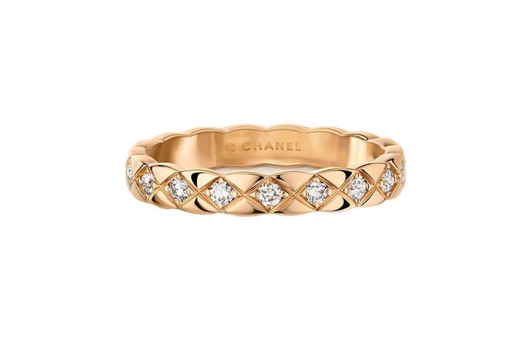 CHANEL 18K Gold Rings Women's Ring, Beige Gold