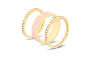 DIOR Metal, Crystal, Lacquer Rings Women's Gold