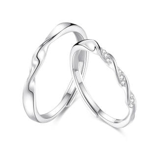 ZOKS S999 Fine Silver Rings Unisex Silver