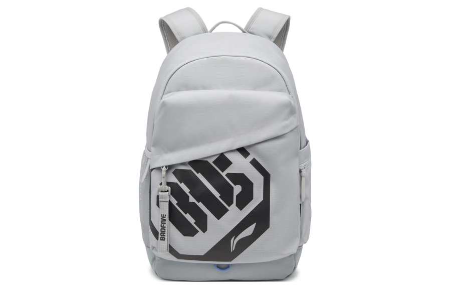 Li-Ning Li Ning Polyester Sports Backpack Unisex Mist Gray