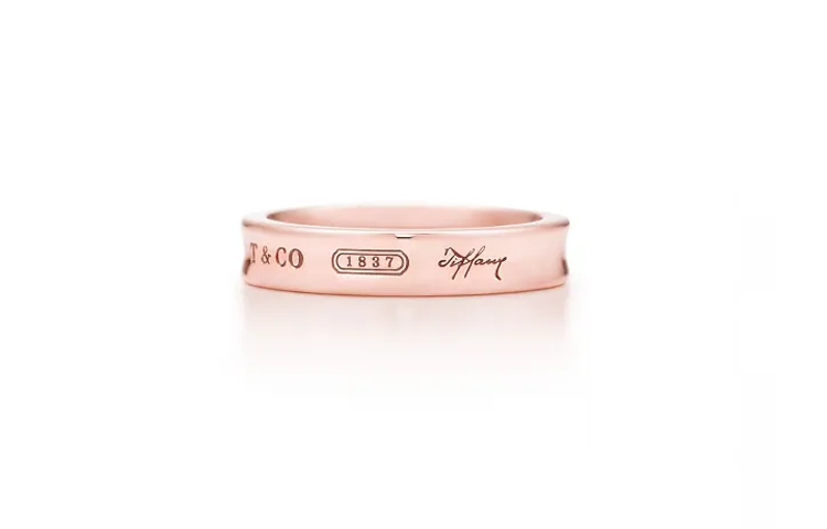 TIFFANY & CO. Metal Rings Unisex Rose Gold