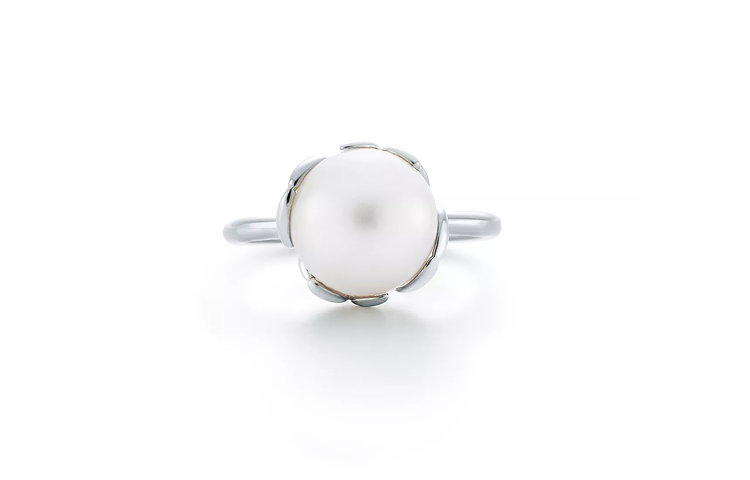 TIFFANY & CO. Sterling Silver, Pearls Rings Unisex Silver