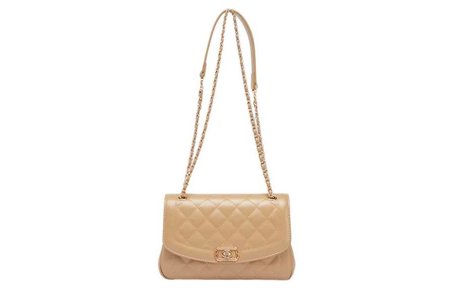 YEARCON Synthetic Leather Portable Crossbody Bag, Shoulder Bag Women's Apricot