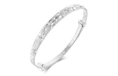 LIANDUO Sterling Silver Bangles Women's Silver