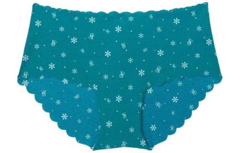 Victoria's Secret Underpants Women's 1 Pack Lake Blue Snowflake Print