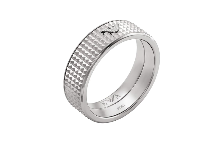 EMPORIO ARMANI Stainless Steel Rings Men's Silver