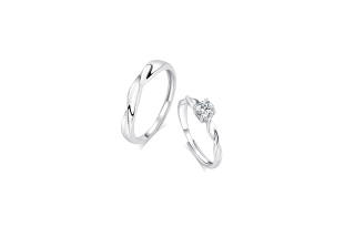 MISS TOOYA 999 Silver Zircon Rings Unisex