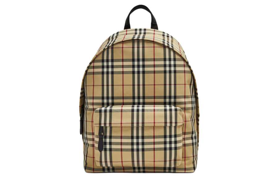 Burberry Burberry Fabric Backpack Men's Yellow & Multicolor