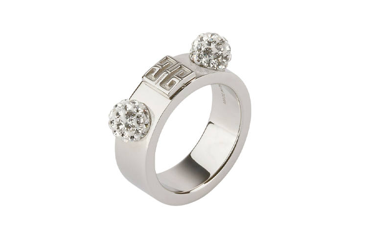 Givenchy GIVENCHY Brass, Crystal Rings Women's Silver