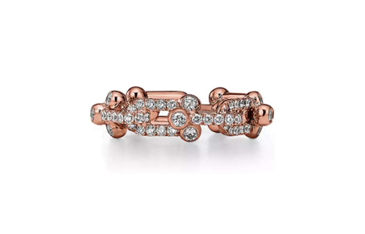 TIFFANY & CO. 18K Rose Gold, Diamond Rings Women's