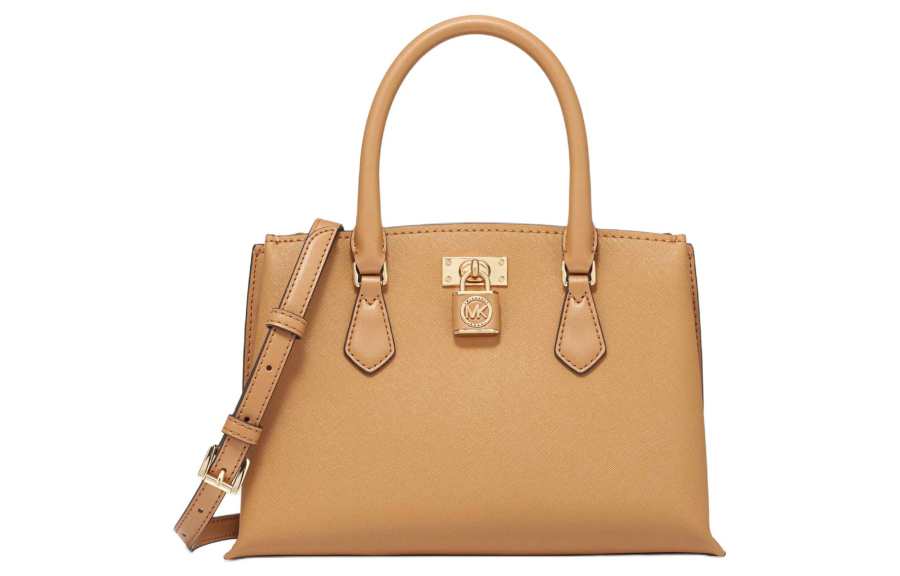 MICHAEL KORS Split Cow Leather With Artificial Leather Shoulder Bag, Crossbody Bag, Handbag Small Women's Peanut
