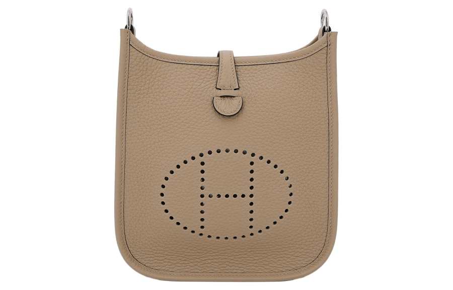 HERMES Evelyne Clemence Bullock Leather Shoulder Bag, Crossbody Bag 16 Women's S2 Trench Coat Beige