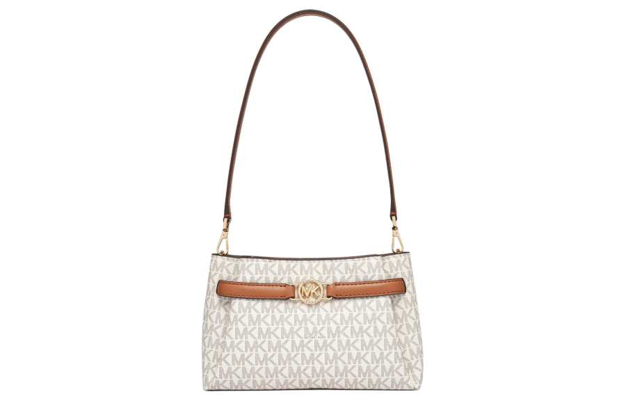 MICHAEL KORS Angelina Artificial Leather Shoulder Bag Small Women's Vanilla White