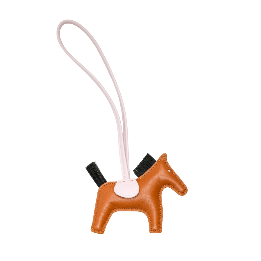 HERMES HERMES Animal Pattern Rodeo Charms Unisex Brown