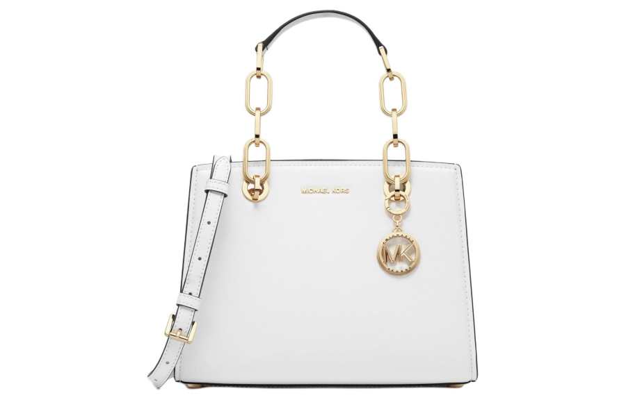 MICHAEL KORS Leather Shoulder Bag, Crossbody Bag, Handbag Small Women's White