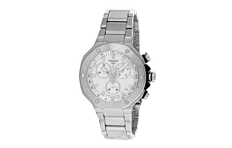 TISSOT Race Collection Quartz Movement 100m Waterproof Men's Watches Watch 45mm Silver Dial Stainless Steel Case