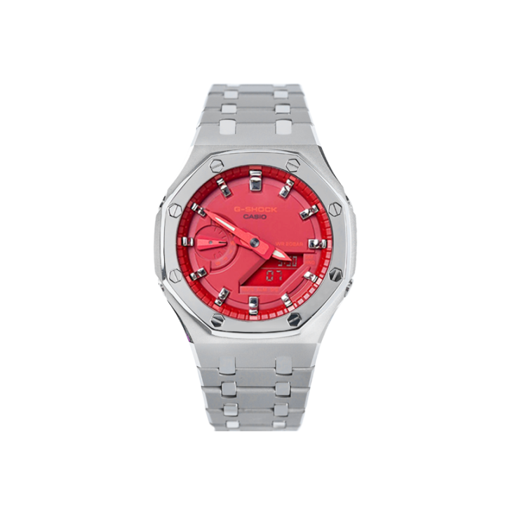 CASIO CASIO Unisex Liquid Crystal/Analog Dual Display Series 48.5mm Red Watch