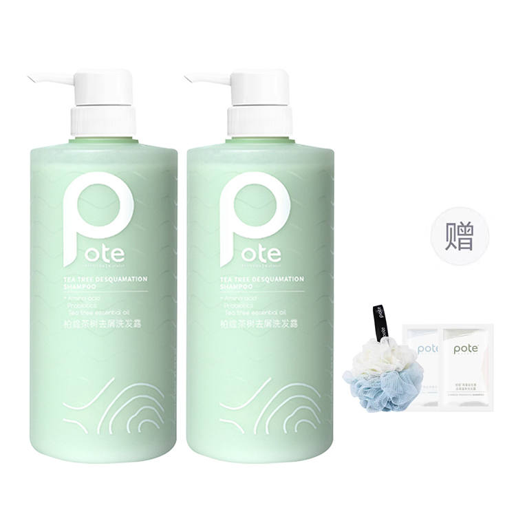 POTE Tea Tree Dandruff Treatment Shampoos Cleaning Potpourri 650ml*1/650ml*2