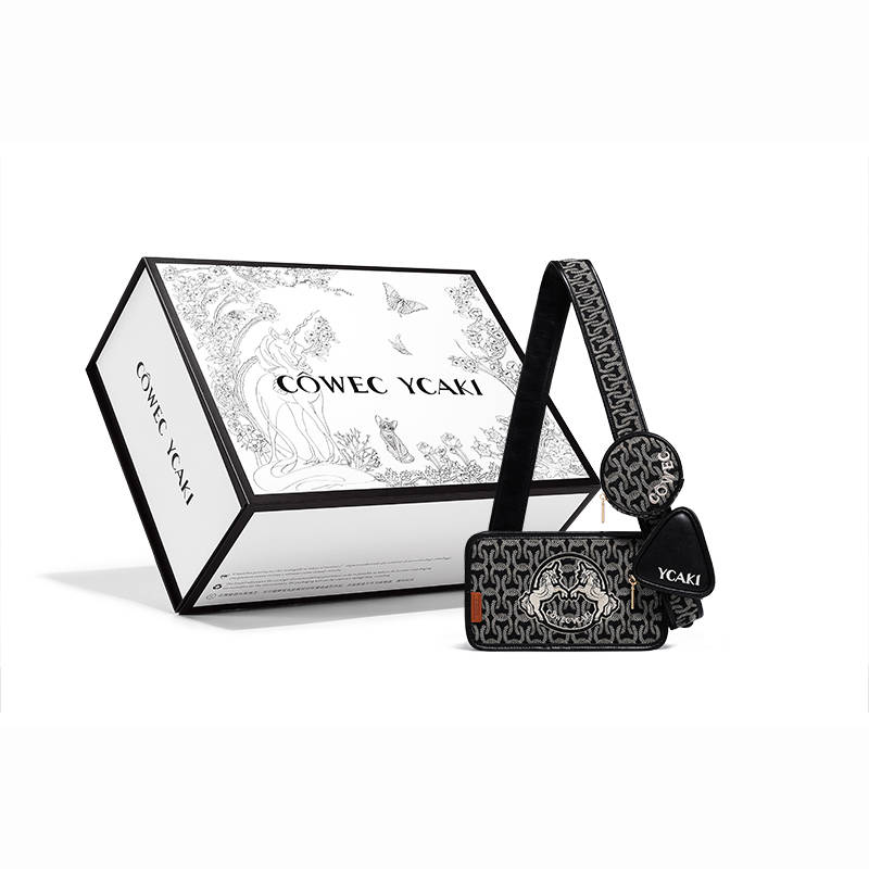 COWEC YCAKI Fabric Shoulder Bag, Crossbody Bag Mini Unisex Black